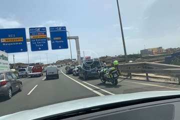 Accidente múltiple en la GC-1 a su paso por Telde, a la altura de La Pardilla/TA.